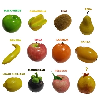 Kit 12 Frutas Artificiais Super Realista Decorações Fruteira