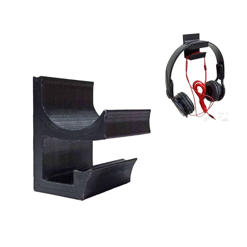 Suporte Headphone Fone Headset Gamer De Ouvido Cpu Computador Gabinete Parede Com Fita Dupla Face