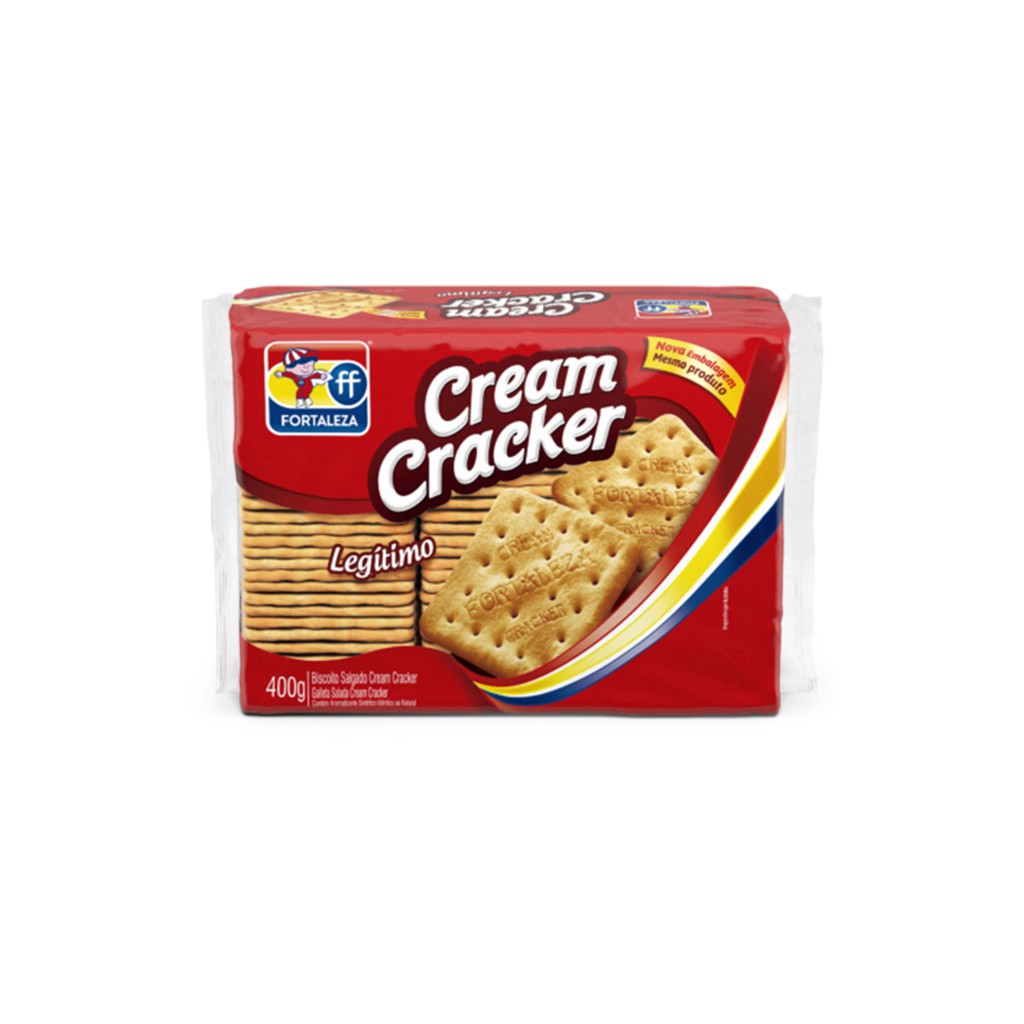 Biscoito Cream Cracker Fortaleza 10 Pacotes 400g Shopee Brasil
