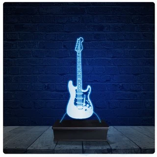 Luminária Led Acrilico Abajur - Guitarra Stratocaster