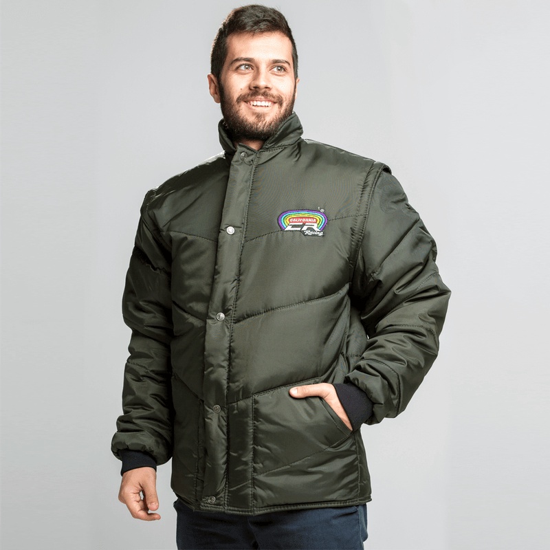Jaqueta California Racing Tradicional Preto / Azul / Verde