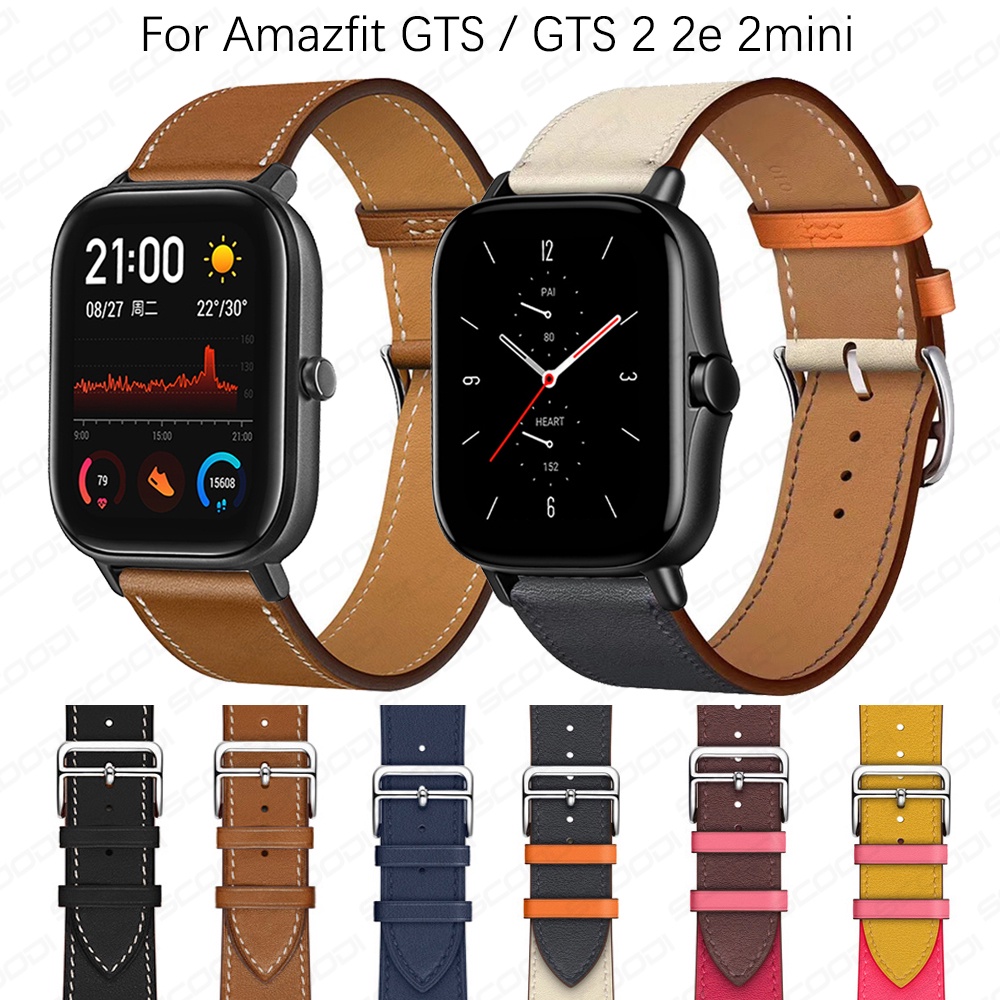 Pulseira De Couro Para Smart Watch Huami Amazfit Gts / Gts 4 3 2 2e 2mini/GTS 4Mini