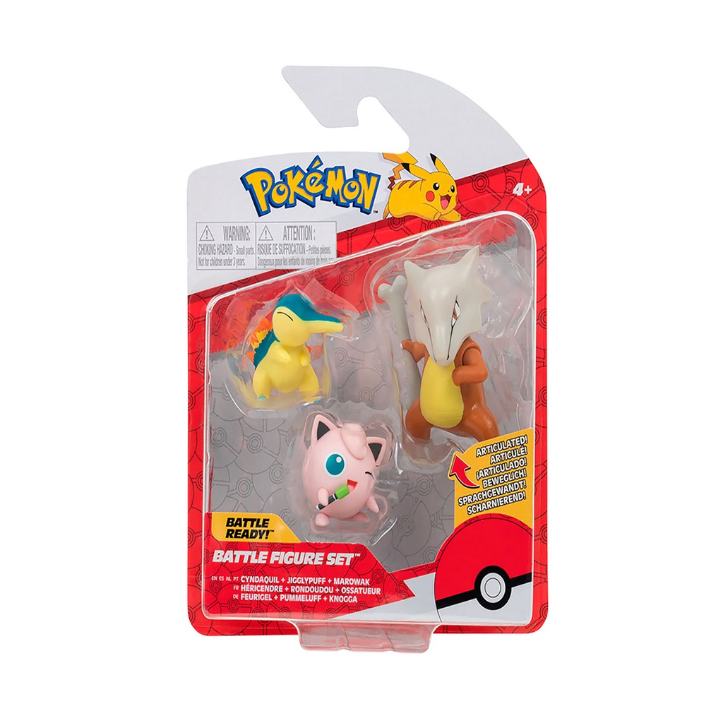 Pokemon Battle Figure, Tema de Fogo com 3 Pack Cyndaquil