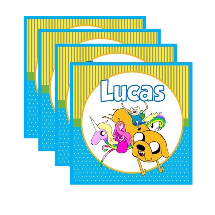 30 Adesivos 4cm Hora De Aventura Lembrancinha De Aniversário Tag Auto Colante