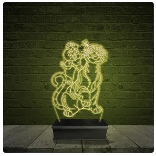 Abajur Luminária Acrílico Led - Princesa Jasmine Aladin
