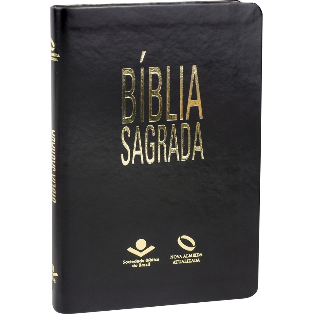 Bíblia Ultra Fina Slim Nova Almeida Atualizada Preta | Shopee Brasil