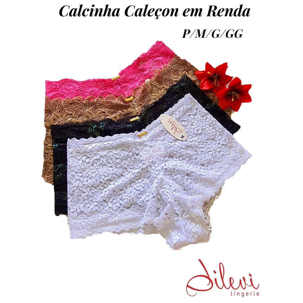Calcinha Caleçon Calesson Shortinho Feminina. Kit 6/ peças.