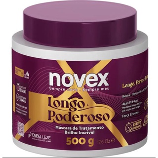Máscara de Hidratação Novex Longo e Poderoso Brilho Incrível 500G