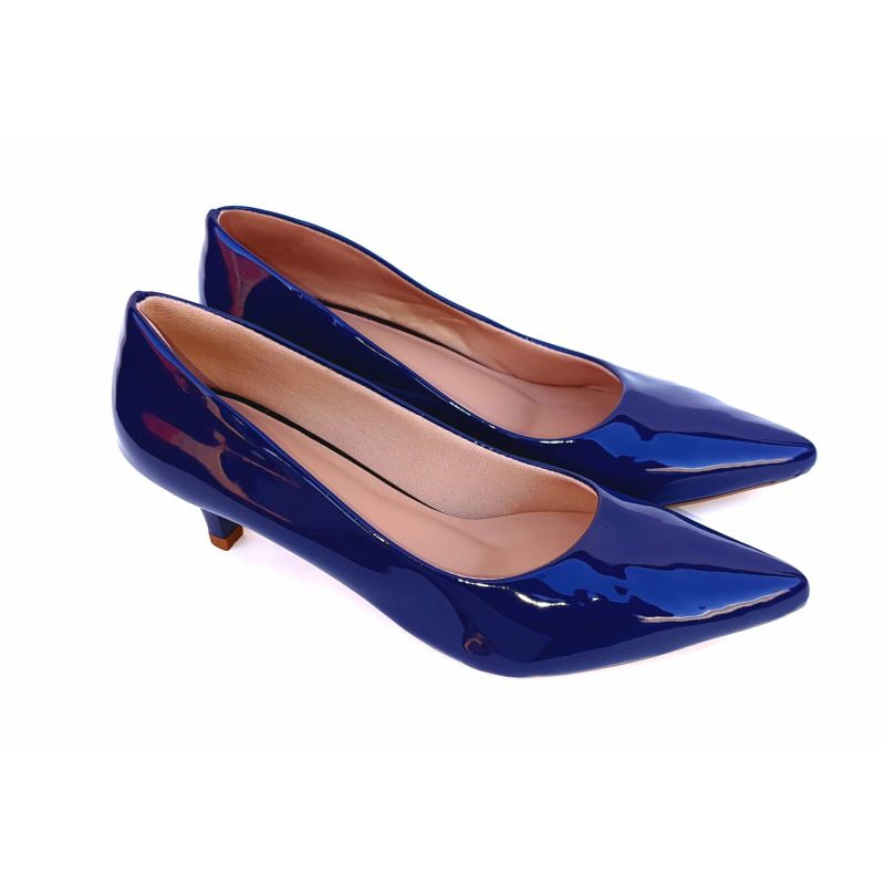 Sapato feminino Scarpin azul marinho baixo 34 ao 43