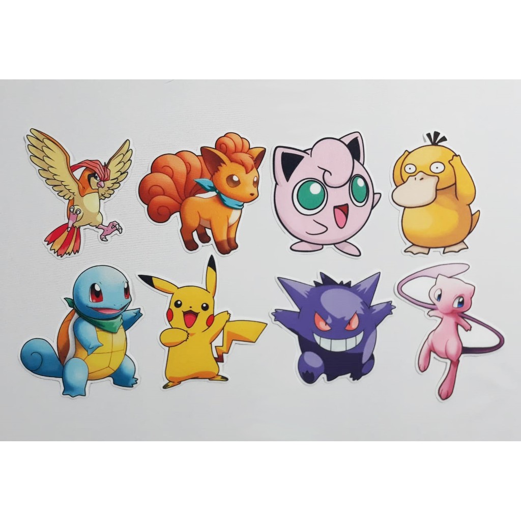 8 Pokémon Mod 2 Termocolante Aplique Estampado P Tecido