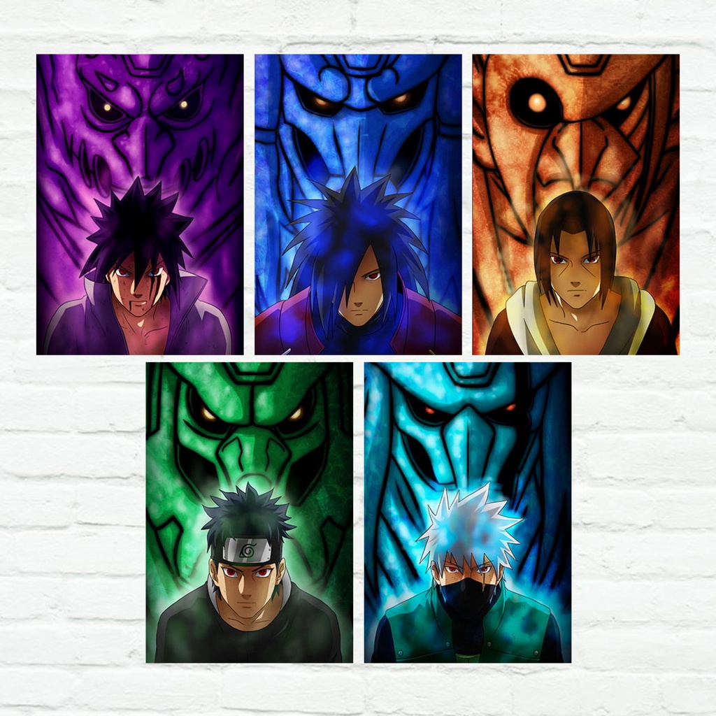 Quadro Decorativo Naruto Shisui Uchiha Sharingan 33x43cm