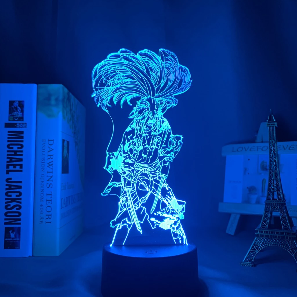 Anime Hyakkimaru Dororo Figure Lâmpada Led Noturna Jagermeister 1