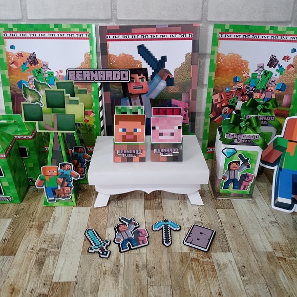 Minecraft - Kit digital gratuito - Inspire sua Festa ®  Minecraft party,  Minecraft party printables, Minecraft