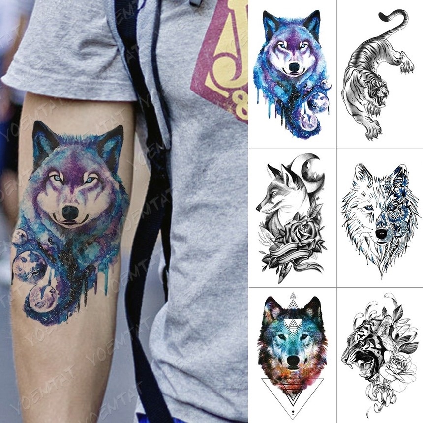 Mão falsa ombro tatuagem manga transferência do corpo tatuagens maori totem  indiano tribal demônio flash transferência tatto manga masculina -  AliExpress