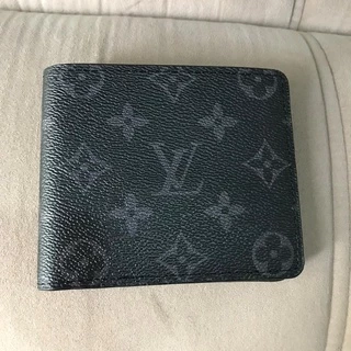 Carteira Masculina Louis Vuitton Lv - Monogram Preto - Couro