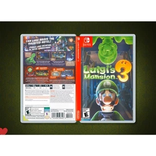 Luigi's Mansion 3 - Nintendo Switch - Reposição de Capa Frente e Verso - Substituição de Capinha e Case / Caixa