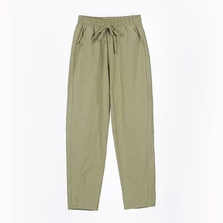 Calça Harem Feminina De Algodão Cintura Elástica Fina