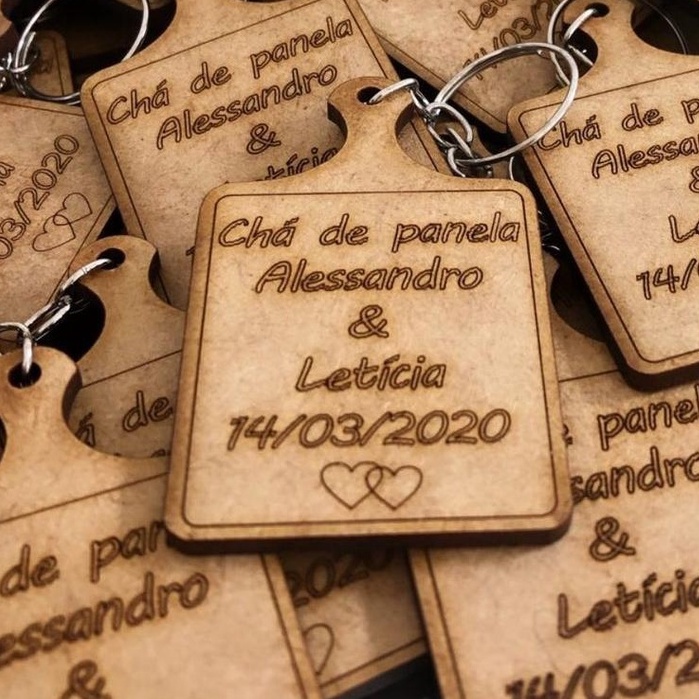 Chaveiros Chá de Panela MDF Lembrancinha Casamento Chá Bar Noivado