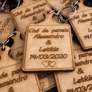 Chaveiros Chá de Panela MDF Lembrancinha Casamento Chá Bar Noivado