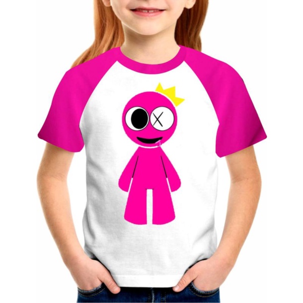 Roupa infantil Camisa Camiseta Menino Menina roblox princes desenho animado  anime