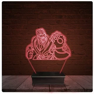 Abajur Luminária Acrílico Led - Thanos Manopla