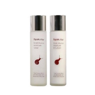 farmstay farm stay snail mucus moisture toner 150ml , emulsion150ml