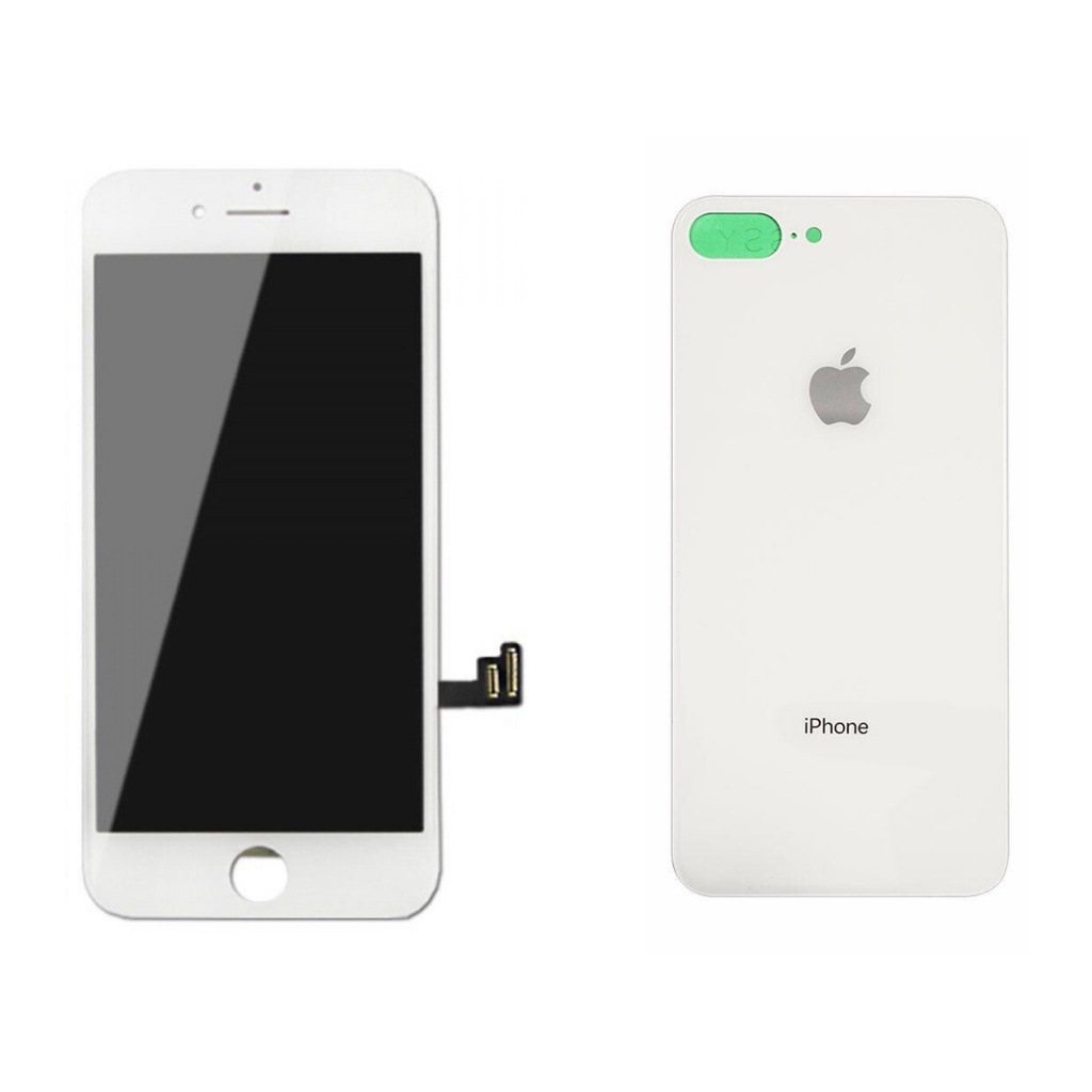 Kit Tela Display Touch Iphone 8 Plus Branco + Tampa Traseira | Shopee ...