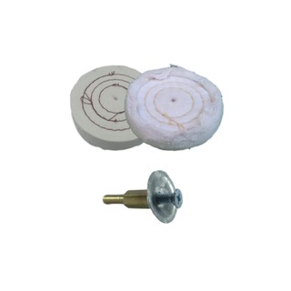 kit 2 rodopanos algodão e flanela 3" e adaptador de furadeira