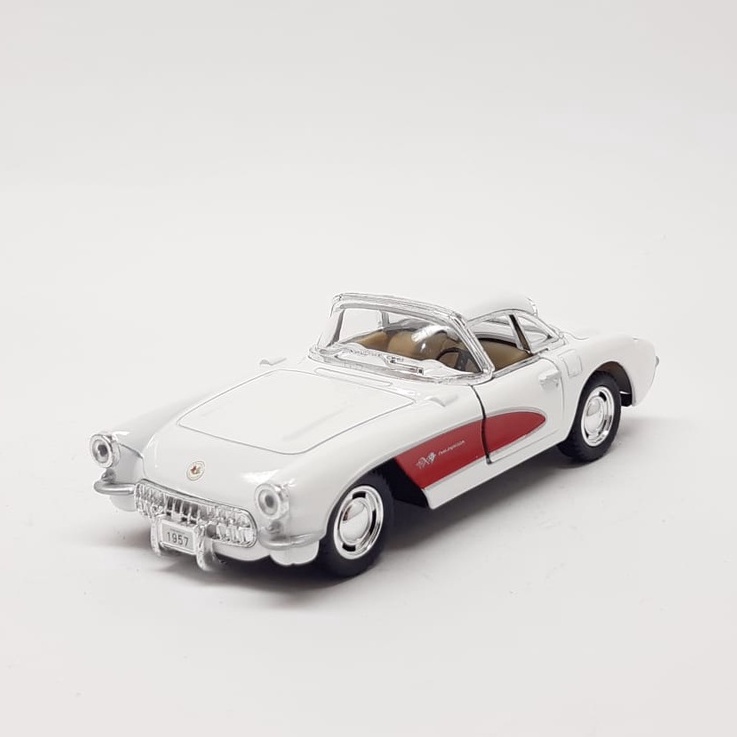 Miniatura Chevrolet Corvette 1957 Escala 1 34 Metal Fric o