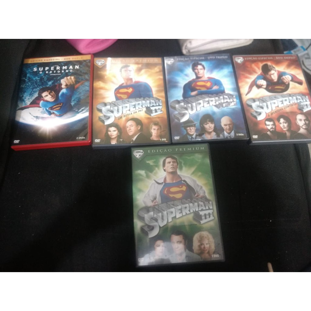 DVD Coleção Superman do um ao 4 e Superman o retorno ( USADO ORIGINAL ...