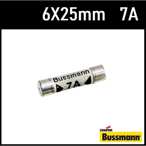 1 Fusível de Cerâmica BS1362 Bussmann Cerâmico 6x25mm 6mm x 25mm