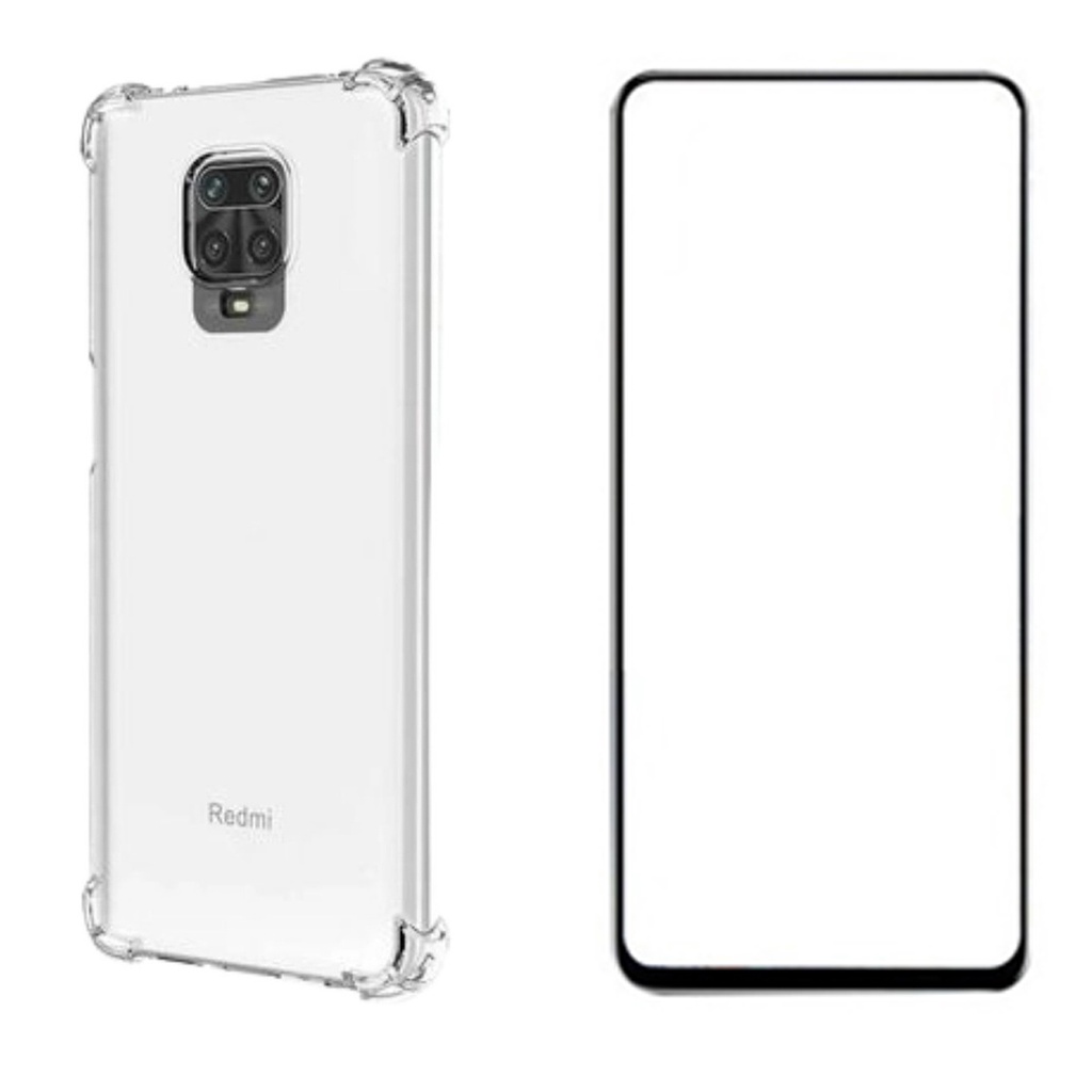 Película 3D Redmi Note 9s / Note 9 Pro / Note 9 Pro Max Frontal Tela Toda + Capa Anti Impacto Xiaomi Protetora
