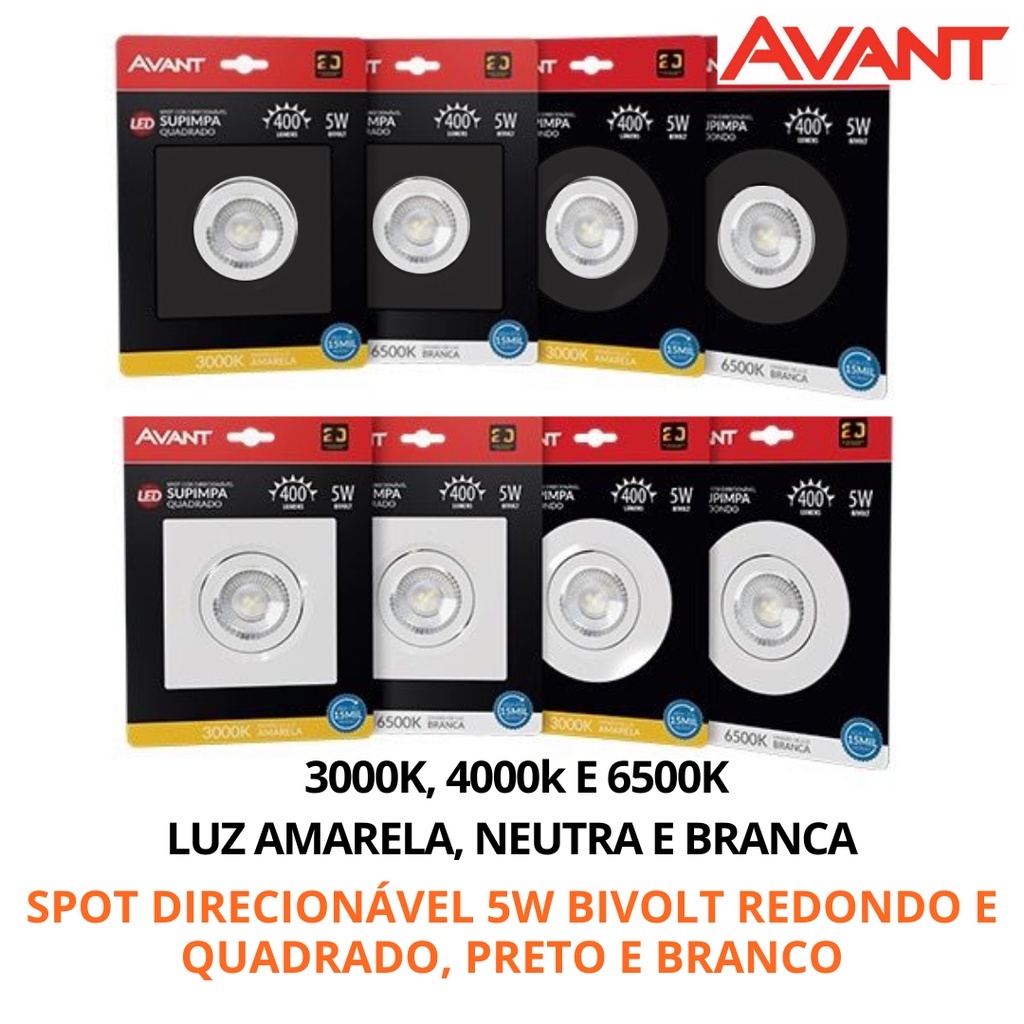 Spot 5w 3000k na Black Friday 2025 | BuscaProdutos