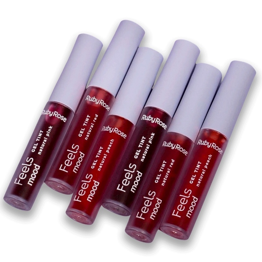 Lip Tint Gel 3 Cores Feels Mood - Ruby Rose