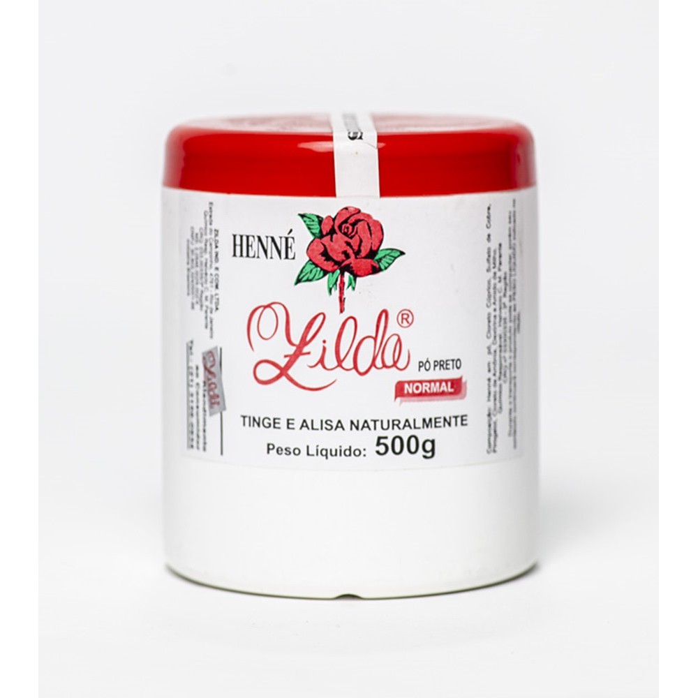 Henê Zilda Pó Normal Preto 500g Alisa e Tinge | Shopee Brasil