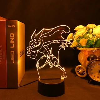 Pokemon Greninja 3D Luzes Noturnas Bolso Iluminação Monstro Lâmpada Anime Para Crianças Quarto Decoração manga Brinquedo Ornamentos De Desenhos Animados