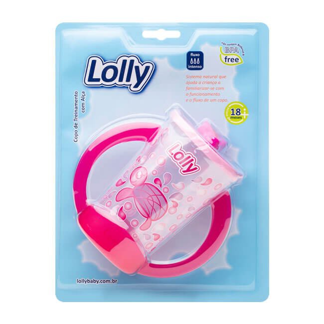 Copo Treinamento com Alça 350ml Lolly Rosa Shopee Brasil