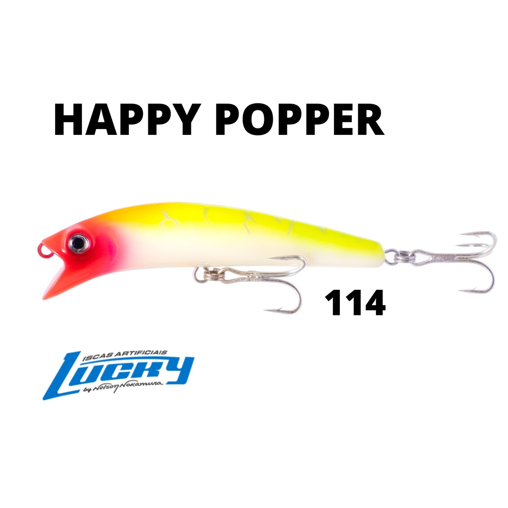 Isca Artificial Nelson Nakamura Happy Popper 95 - 13g Lucky
