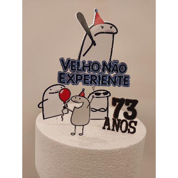 Topo de Bolo Meme palito zueira engraçado festa aniversario Decoração  confeitaria em Promoção na Americanas