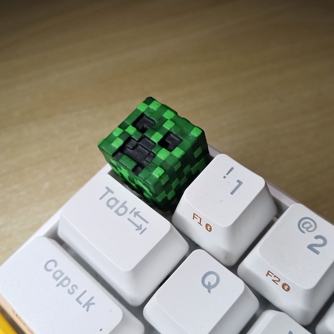 Keycap Tecla Artesanal Creeper Minecraft Shopee Brasil