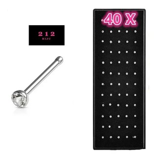 Piercing Nariz torto Aço Kit c/40 Unidades Colorido Exclusivo