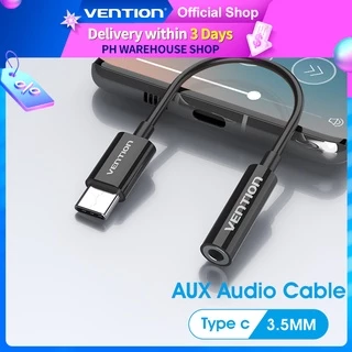 vention Type Cabo De Áudio C A 3,5mm Adaptador De Conector Para Fone De Ouvido HIFI 10cm