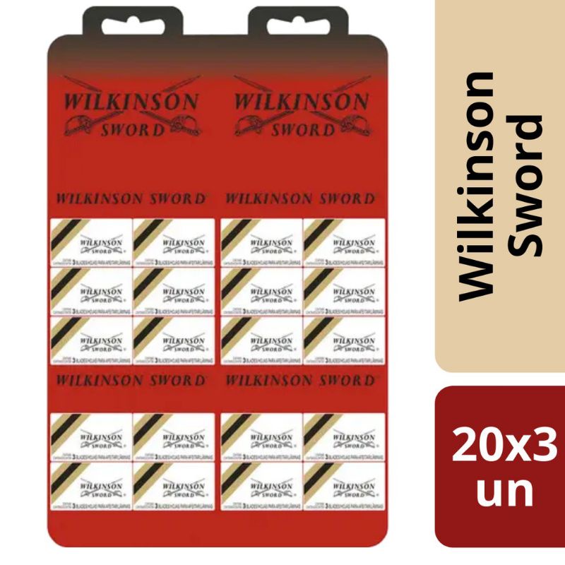 Cartela lâmina Wilkson - 20x3 lâminas (60 lâminas) | Shopee Brasil