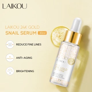 LAIKOU 24k Gold Snail Face Serum Essence Anti-aging Remove Wrinkle Whitening Skin Care Repairing 30ml Lifting Firming em Oferta na Shopee