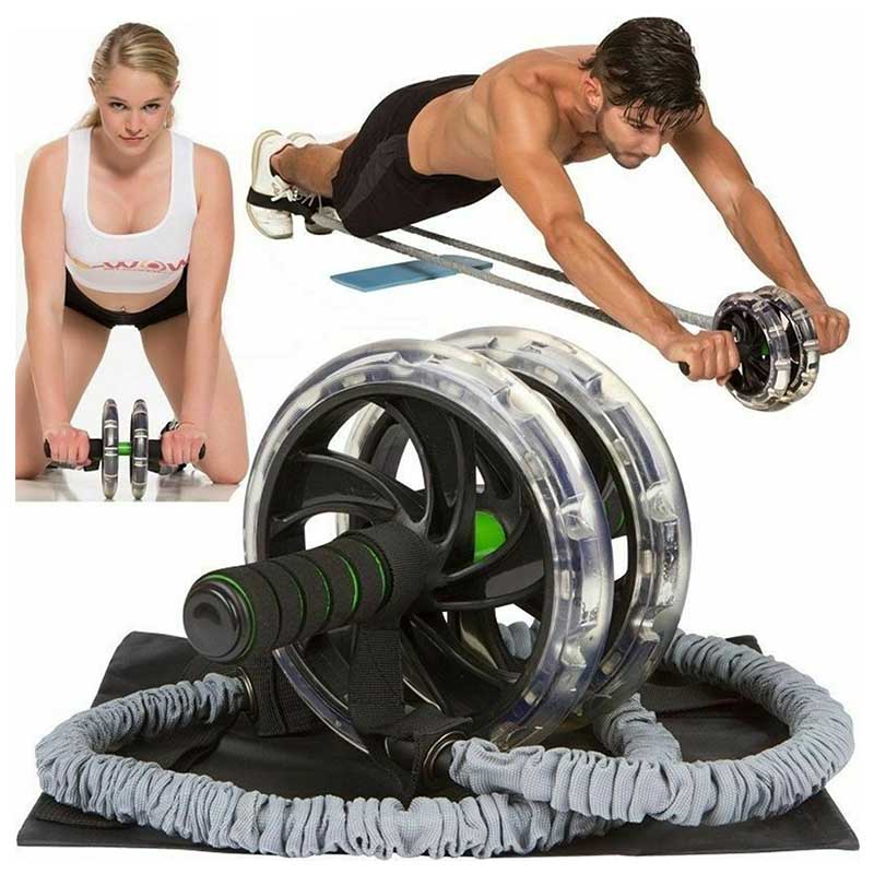 Ab roller with clearance resistance bands