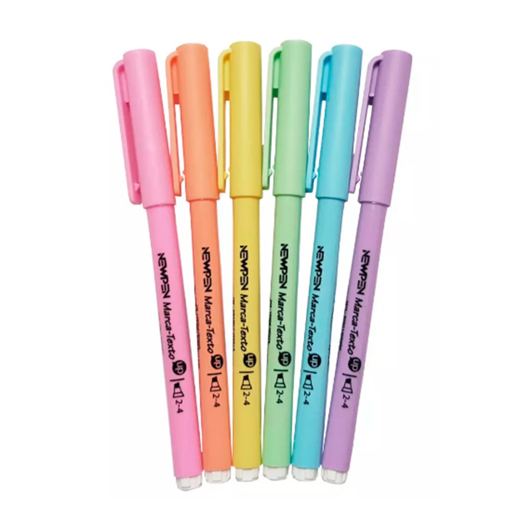 6 Unid Marca Texto Tons Pastel Newpen Shopee Brasil 4551