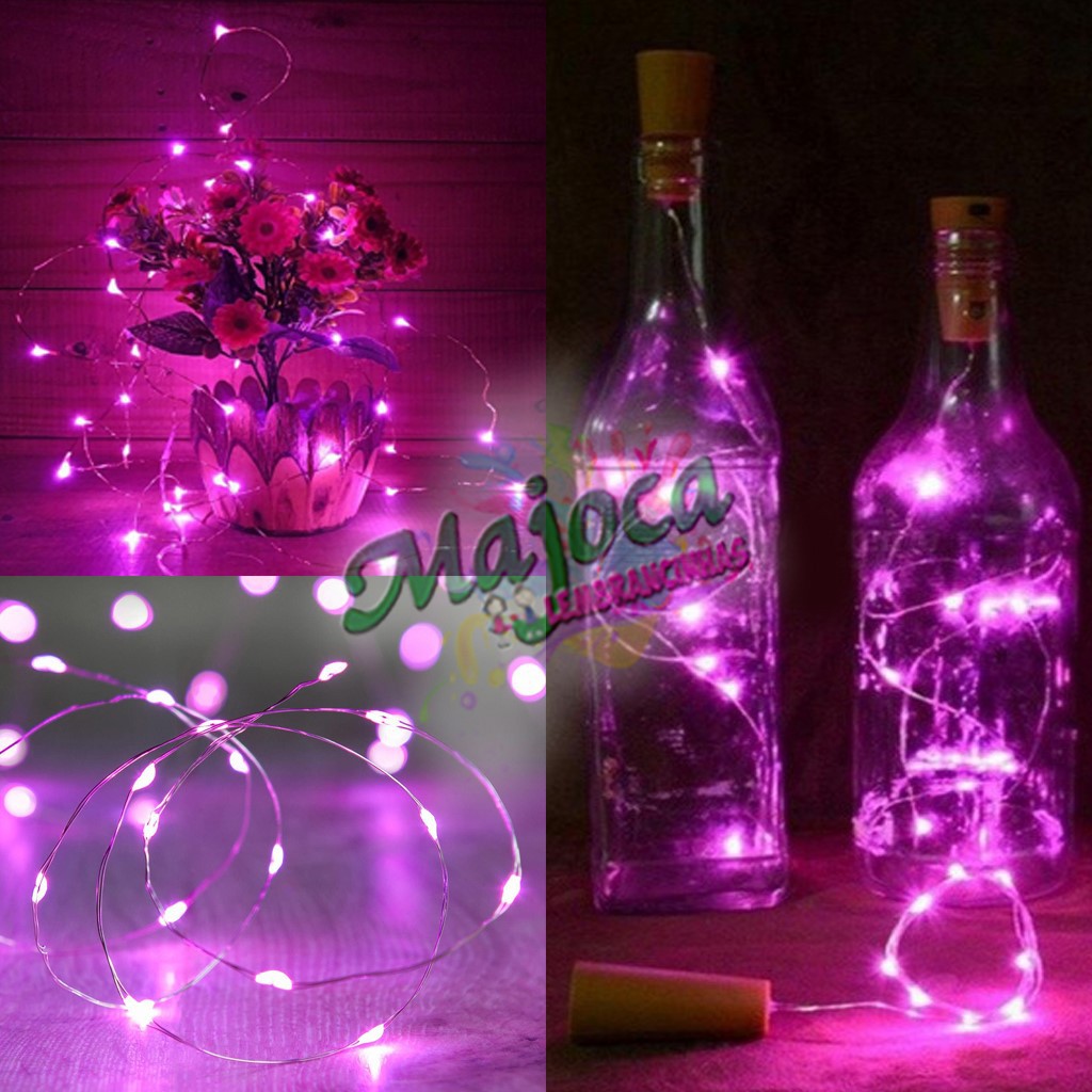Rolha com fio de Led - Rosa (Luz de Fada) | Shopee Brasil