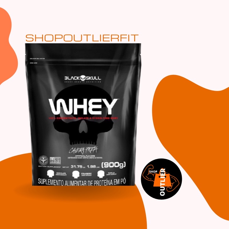 Whey Protein Refil (900g) Black Skull