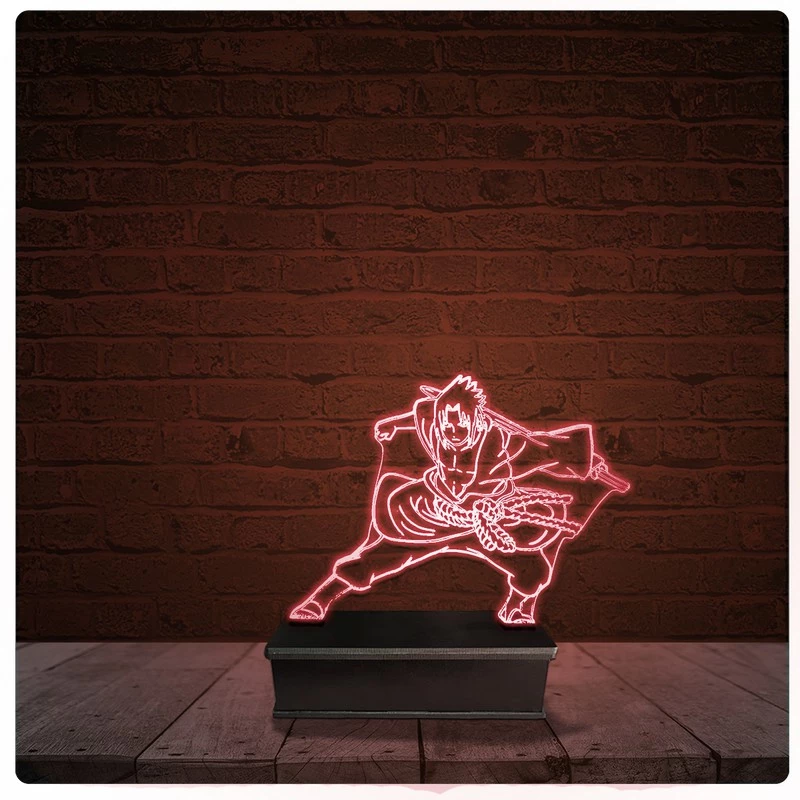 Abajur Luminária Acrílico Led - Sasuke Naruto 2