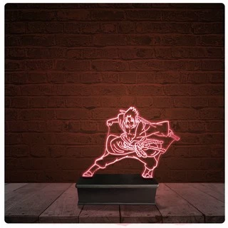 Abajur Luminária Acrílico Led - Sasuke Naruto 2